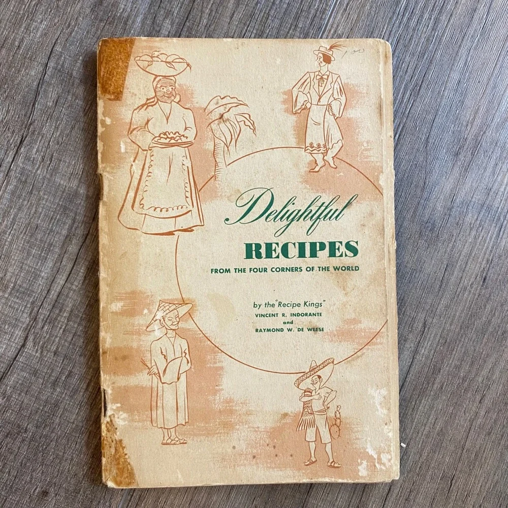 Vintage Delightful Recipes Four Corners of the World Cookbook Recipe Kings VTG‎